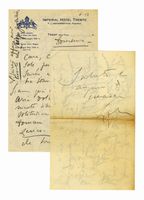 2 lettere autografe firmate inviate a Gertrude von Huegelal.