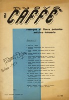 Firma e data autografa sulla rivista 'Il caff / rassegna di libera polemica artistico-letteraria'.