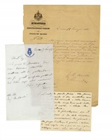 Corposa raccolta di lettere, biglietti (anche da visita) autografi di uomini politici del Regno d'Italia, della Repubblica e miliari dell'Esercito Italiano.