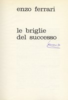 Firma autografa su libro 'Le briglie del successo'.