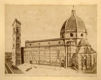 Raccolta di 17 grandi albumine raffiguranti luoghi di Pisa, Firenze, Bologna e Genova.