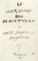 Li / amori di Carlo / Duca / di Mantova / e / della Contessa / Margherita