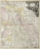 Cinque carte raffiguranti la Germania e i suoi stati federati.
