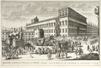 Monte Cavallo Palais du Pape  Rome (Veduta del Palazzo del Quirinale).