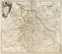 Lotto di otto mappe di regioni della Germania e due mappe militari.