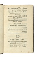Medicamentorum sylloge, propriae pharmacologiae exempla sistens in usum Academicarum praelectionum.