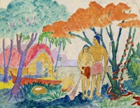 Omaggio a Gauguin. Disegno recto/verso.