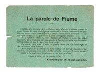 Le parole di Fiume. Volantino.