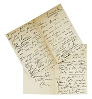 4 lettere autografe inviate all'amica Gertrude von Huegelal.