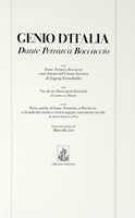 Genio d'Italia. Dante, Petrarca, Boccaccio [...] Interventi artistici di Marcello Jori.