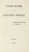 Ultime lettere di Jacopo Ortis.
