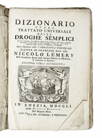 Dizionario overo trattato universale delle droghe semplici [...]. Edizione terza accresciuta.