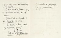 Lettera autografa firmata, inviata al caro Francescangeli.