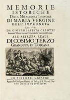 Memorie istoriche della miracolosa immagine di Maria Vergine dell'Impruneta...