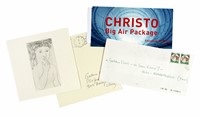 Raccolta di 24 documenti (lettere, cartoline, biglietti ecc.) relativi a noti artisti del XX secolo.
