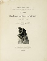 Citazione autografa firmata su libro sul volume di Lon Mallard: Etudes sur quelques artistes originaux Auguste Rodin edizione H. Floury ? Paris, 1898.