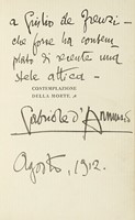 Dedica autografa su libro Contemplazione della morte.