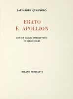 Erato e Apollion [...] con un saggio introduttivo di Sergio Solmi.