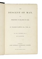 The descent of man, and selection in relation to sex [...] In two volumes. Vol. I (-II). With illustrations.