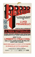 Curiosa locandina per il lancio di Uno, nessuno, centomila sulla rivista La Fiera Letteraria.