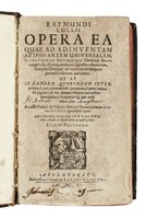 Opera ea quae ad adinventam ab ipso artem universalem...