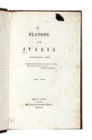 Platone in Italia [...]. Tomo primo (-terzo).