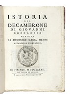 Istoria del Decamerone.