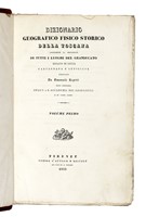 Dizionario geografico fisico storico della Toscana...