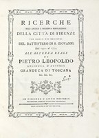 Ricerche sull'antica e moderna popolazione della citt di Firenze per mezzo dei registri del Battistero di S. Giovanni dal 1451 al 1774...