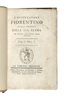 L'Osservatore Fiorentino sugli edifizi della sua patria. Per servire alla storia della medesima.