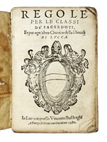 Regole per le classi de' sacerdoti, et per ogn'altro chierico della diocesi di Lucca.