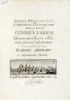 Conjurationis Pactianae anni 1478. Commentarium. Documentis, figuris, notis nunc primum inlustratum cura et studio Ioannis Adimari...