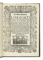 Ciriffo Calvaneo. Libro intitolato Ciriffo Calvaneo, et il povero aveduto...