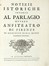  Manni Domenico Maria : Notizie istoriche intorno al parlagio ovvero anfiteatro  [..]