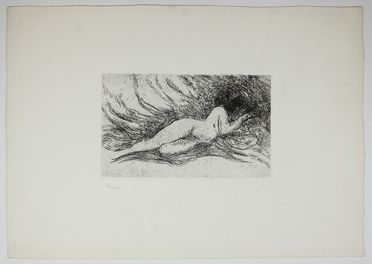  Francesco Nonni  (Faenza, 1885 - 1975) : Nudo di donna sdraiato.  - Asta Asta a tempo: Stampe & disegni - Libreria Antiquaria Gonnelli - Casa d'Aste - Gonnelli Casa d'Aste