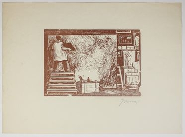  Francesco Nonni  (Faenza, 1885 - 1975) : Il mancino.  - Auction Timed Auction: Prints & drawings - Libreria Antiquaria Gonnelli - Casa d'Aste - Gonnelli Casa d'Aste