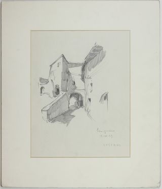  Ugo Lucerni  (Parma, 1900 - Firenze, 1989) : Savignano.  - Asta Asta a tempo: Stampe & disegni - Libreria Antiquaria Gonnelli - Casa d'Aste - Gonnelli Casa d'Aste