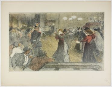  Thophile Alexandre Steinlen  (Losanna, 1859 - Parigi, 1923) : Bal de barriere.  - Auction Timed Auction: Prints & drawings - Libreria Antiquaria Gonnelli - Casa d'Aste - Gonnelli Casa d'Aste