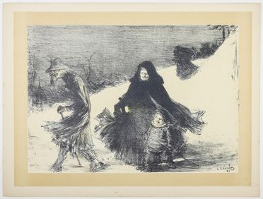  Charles Lucien Leandre  (Champsecret, 1862 - Parigi, 1934) : Noel.  - Auction Timed Auction: Prints & drawings - Libreria Antiquaria Gonnelli - Casa d'Aste - Gonnelli Casa d'Aste