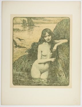  Charles Guerin  (Francia, 1875 - 1939) : La sirene.  - Auction Timed Auction: Prints & drawings - Libreria Antiquaria Gonnelli - Casa d'Aste - Gonnelli Casa d'Aste
