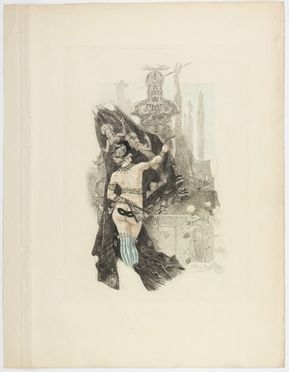  Flicien Rops  (Namur, 1833 - Essonnes, 1898) : La pudeur de Sodome.  - Auction Timed Auction: Prints & drawings - Libreria Antiquaria Gonnelli - Casa d'Aste - Gonnelli Casa d'Aste