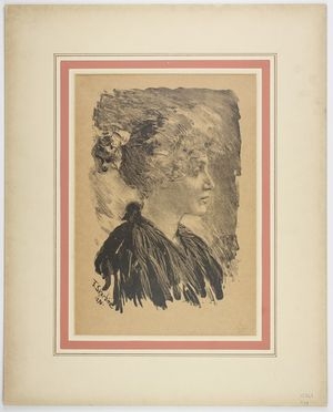 Franz Skrabina  (Berlino, 1849 - 1910) : Ritratto femminile.  - Asta Asta a tempo: Stampe & disegni - Libreria Antiquaria Gonnelli - Casa d'Aste - Gonnelli Casa d'Aste