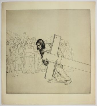  William Strang  (Dumbarton, 1859 - Bournemouth, 1921) : Road to Calvary.  - Auction Timed Auction: Prints & drawings - Libreria Antiquaria Gonnelli - Casa d'Aste - Gonnelli Casa d'Aste