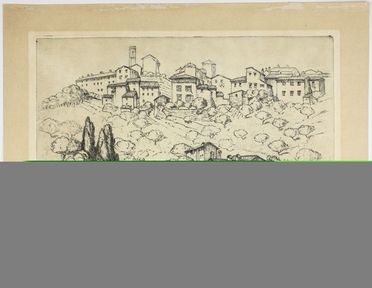  Emilio Mazzoni Zarini  (Firenze, 1869 - 1949) : La Certosa (Firenze).  - Asta Asta a tempo: Stampe & disegni - Libreria Antiquaria Gonnelli - Casa d'Aste - Gonnelli Casa d'Aste