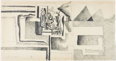  Leopold Survage  (Mosca, 1879 - Parigi, 1968) : Composizione astratta.  - Auction Manuscripts, Books, Autographs, Prints & Drawings - Libreria Antiquaria Gonnelli - Casa d'Aste - Gonnelli Casa d'Aste