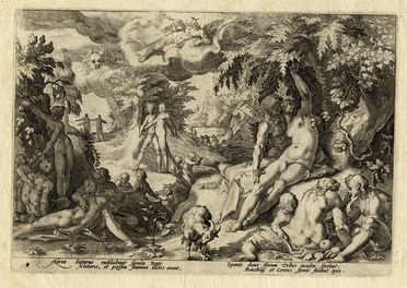  Hendrik Goltzius  (Mhlbracht,, 1558 - Haarlem,, 1617) : L'età dell'oro. (Ovidio, Metamorfosi, I, 89-112).  - Auction Books, Prints and Drawings - Libreria Antiquaria Gonnelli - Casa d'Aste - Gonnelli Casa d'Aste