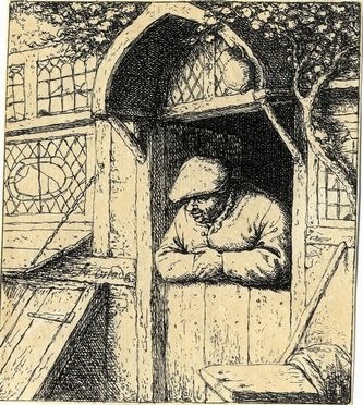  Adriaen (van) Ostade  (Haarlem,, 1610 - ivi, 1685) : Contadino che si sporge dalla porta di casa.  - Auction Books, Prints and Drawings - Libreria Antiquaria Gonnelli - Casa d'Aste - Gonnelli Casa d'Aste