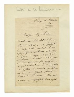  La Marmora Alfonso : 3 lettere autografe firmate inviate al Sig. Pierolino.  - Asta Libri, manoscritti e autografi - Libreria Antiquaria Gonnelli - Casa d'Aste - Gonnelli Casa d'Aste