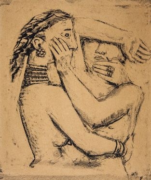  Massimo Campigli  (Berlino, 1895 - Saint-Tropez, 1971) : Fedra.  - Auction Prints, Drawings and Paintings from 16th until 20th centuries - Libreria Antiquaria Gonnelli - Casa d'Aste - Gonnelli Casa d'Aste