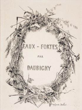  Charles Franois Daubigny  (Parigi, 1817 - 1878) : Le couronne de fleurs de champs.  - Auction Prints, Drawings and Paintings from 16th until 20th centuries - Libreria Antiquaria Gonnelli - Casa d'Aste - Gonnelli Casa d'Aste